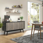 Wooden 4-door Buffet Sideboard with Storage for Kitchen Dining Room