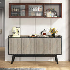 Wooden 4-door Buffet Sideboard with Storage for Kitchen Dining Room