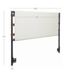 Nathan James Aspen Bed Headboard, Boucle Upholstered Headboard with Matte Metal Frame