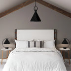 Nathan James Aspen Bed Headboard, Boucle Upholstered Headboard with Matte Metal Frame