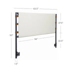 Nathan James Aspen Bed Headboard, Boucle Upholstered Headboard with Matte Metal Frame