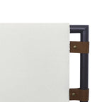 Nathan James Aspen Bed Headboard, Boucle Upholstered Headboard with Matte Metal Frame