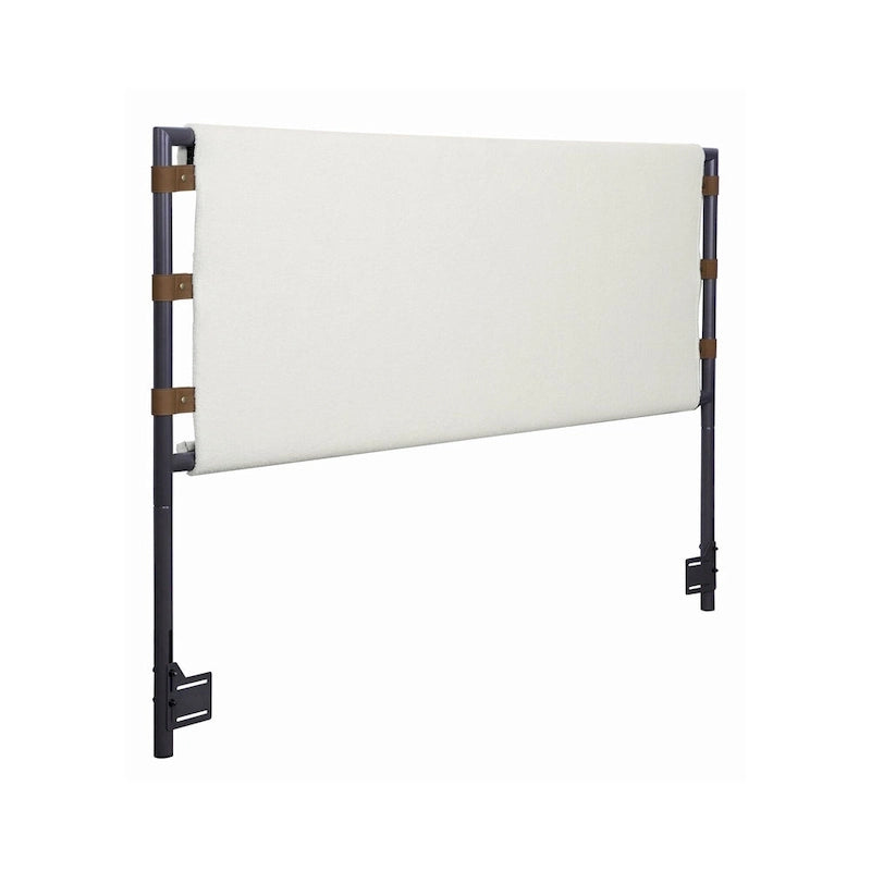 Nathan James Aspen Bed Headboard, Boucle Upholstered Headboard with Matte Metal Frame