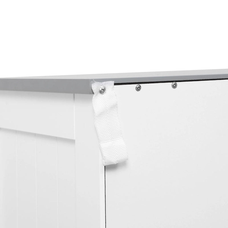 kleankin Bathroom Floor Cabinet, Freestanding Linen Cabinet, Storage Cupboard with 2 Drawers, Double Doors