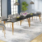 Industrial Dining Table for 6 to 8, Rectangular Kitchen Table