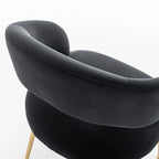 SEYNAR Mid Century Modern Velvet Upolstered Open-Back Dining Chair Set of 4
