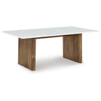 Signature Design by Ashley Isanti Light Brown/White Coffee Table - 48W x 26D x 17H