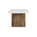 Signature Design by Ashley Isanti Light Brown/White Coffee Table - 48W x 26D x 17H