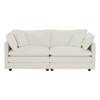 2 Seater Loveseat and Chair Set, 2 Piece Sofa & Chair Set, Loveseat and Accent Chair , 2-Piece Upholstered Chenille Sofa Living