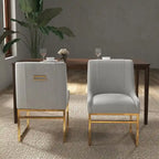 SEYNAR Contempoary Velvet Dining Chair with Metal Frame Legs, set of 8