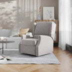 Wingback Manual Rocking Glider Recliner Chair with 360 Swivel