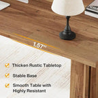 63-Inch Executive Office Desk, Modern Wood Large Computer Desk