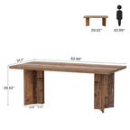 63-Inch Executive Office Desk, Modern Wood Large Computer Desk
