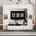 Glossy Entertainment Center TV Media Center Wall Storage Cabinet - 94.5X78.7