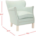 SAFAVIEH Corie Brown Club Chair - 26.6 x 28.9 x 29.3 - 27Wx29Dx29H