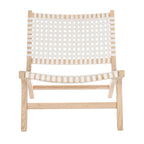 SAFAVIEH Theodora Leather Woven Accent Chair - 25.2 W x 31.5 L x 26.8 H - 25Wx31Dx27H