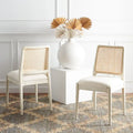 SAFAVIEH Sylva Rattan Cushion Dining Chair (Set of 2) - 19 W x 17.5 L x 32 H - 19Wx18Dx32H