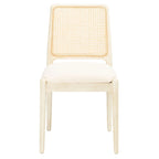 SAFAVIEH Sylva Rattan Cushion Dining Chair (Set of 2) - 19 W x 17.5 L x 32 H - 19Wx18Dx32H