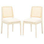 SAFAVIEH Sylva Rattan Cushion Dining Chair (Set of 2) - 19 W x 17.5 L x 32 H - 19Wx18Dx32H
