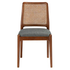 SAFAVIEH Sylva Rattan Cushion Dining Chair (Set of 2) - 19 W x 17.5 L x 32 H - 19Wx18Dx32H