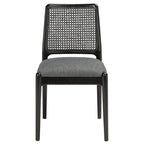 SAFAVIEH Sylva Rattan Cushion Dining Chair (Set of 2) - 19 W x 17.5 L x 32 H - 19Wx18Dx32H