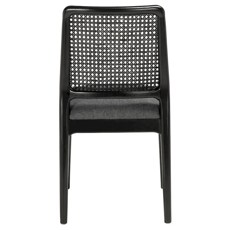 SAFAVIEH Sylva Rattan Cushion Dining Chair (Set of 2) - 19 W x 17.5 L x 32 H - 19Wx18Dx32H