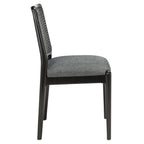 SAFAVIEH Sylva Rattan Cushion Dining Chair (Set of 2) - 19 W x 17.5 L x 32 H - 19Wx18Dx32H