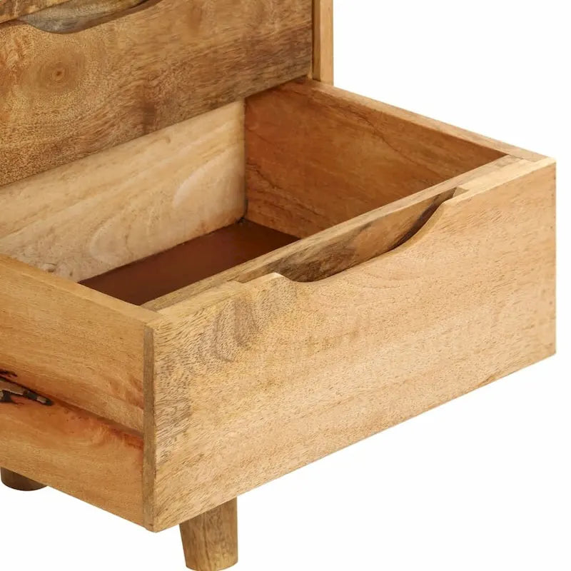vidaXL Bedside Cabinet Solid Mango Wood 15.7x11.8x23.4
