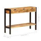 vidaXL Sideboard with 3 Drawers 43.3x13.8x29.5 Solid Mango Wood