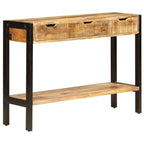 vidaXL Sideboard with 3 Drawers 43.3x13.8x29.5 Solid Mango Wood