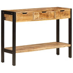 vidaXL Sideboard with 3 Drawers 43.3x13.8x29.5 Solid Mango Wood