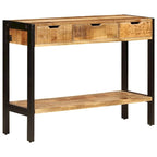 vidaXL Sideboard with 3 Drawers 43.3x13.8x29.5 Solid Mango Wood