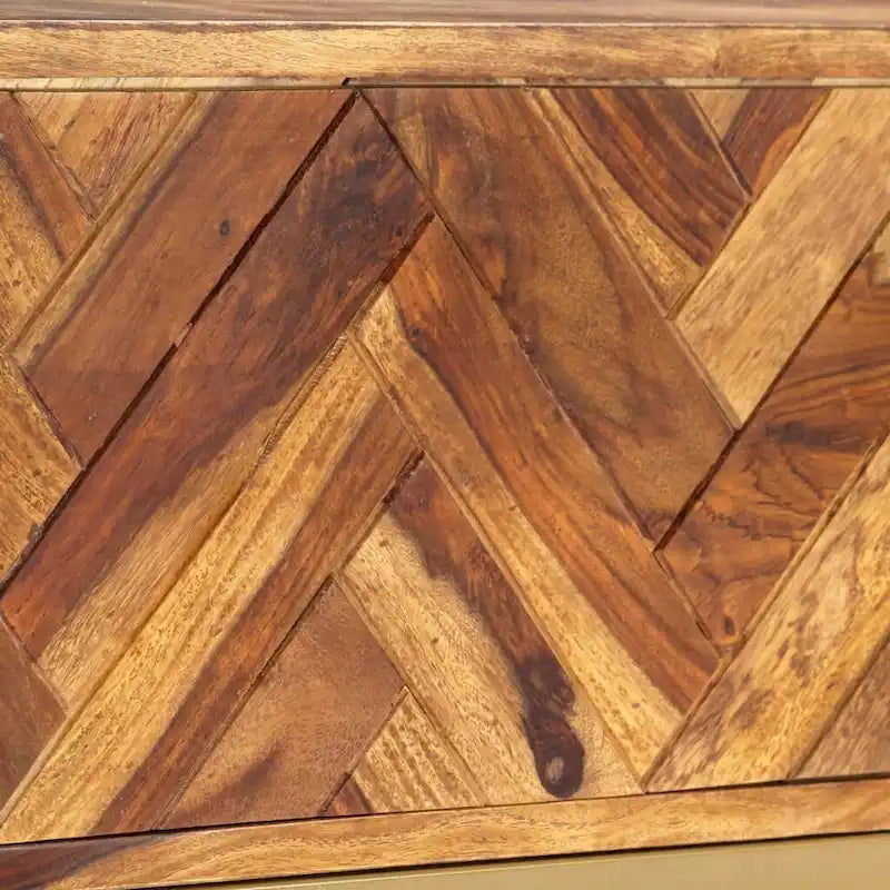 vidaXL TV Stand 55.1x11.8x17.7 Solid Wood Sheesham