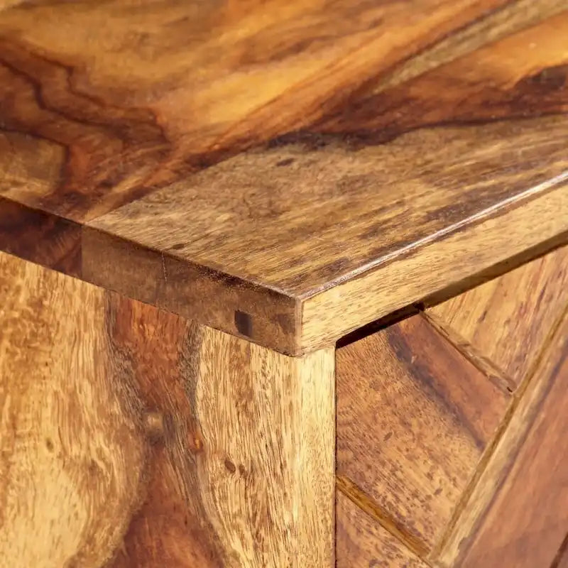 vidaXL TV Stand 55.1x11.8x17.7 Solid Wood Sheesham