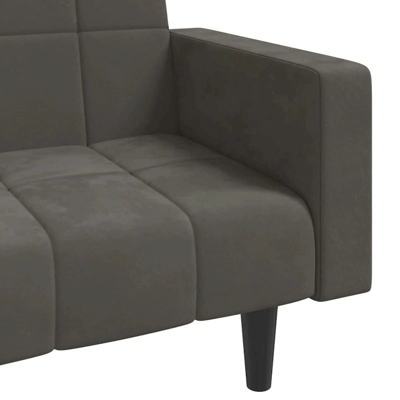 vidaXL 2-Seater Sofa Bed Upholstered Convertible Sleeper Sofa Couch Velvet - 86.6 x 33.3 x 27.2