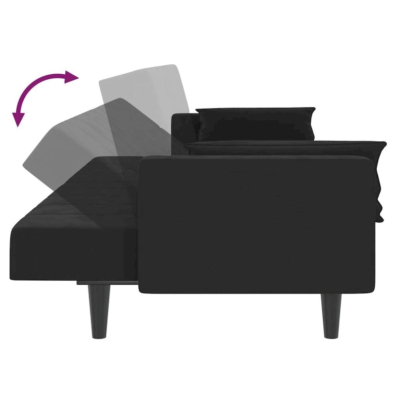 vidaXL 2-Seater Sofa Bed Upholstered Convertible Sleeper Sofa Couch Velvet - 86.6 x 33.3 x 27.2