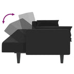 vidaXL 2-Seater Sofa Bed Upholstered Convertible Sleeper Sofa Couch Velvet - 86.6 x 33.3 x 27.2