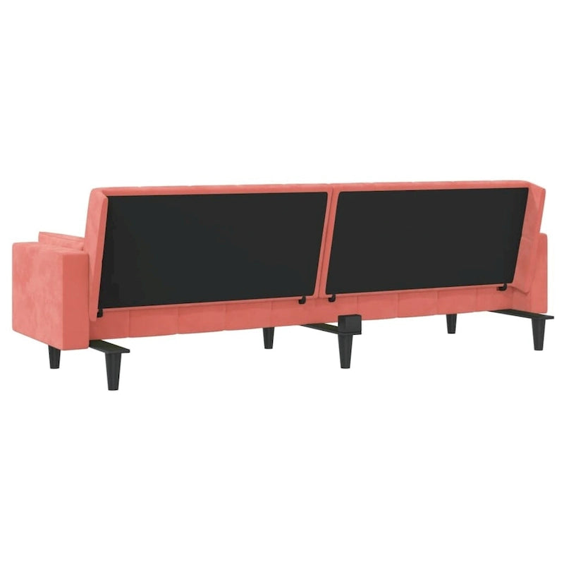 vidaXL 2-Seater Sofa Bed Upholstered Convertible Sleeper Sofa Couch Velvet - 86.6 x 33.3 x 27.2