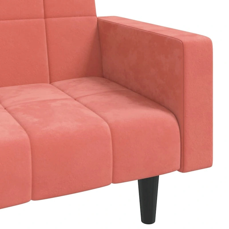 vidaXL 2-Seater Sofa Bed Upholstered Convertible Sleeper Sofa Couch Velvet - 86.6 x 33.3 x 27.2