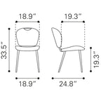 Terrence Dining Chair (Set of 2) - Product 1 (in) : 18.9 W x 24.8 D x 33.5 H