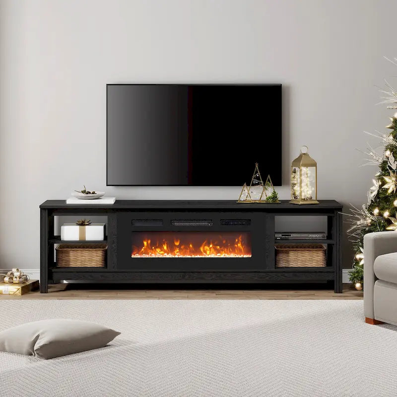 Classical 70 Inch TV Stand, TV Console Table for 75 Inch TV with LED