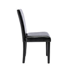 Porthos Home Nate PU Leather Upholstered Dining Chairs with Rubberwood Legs, Set of 4