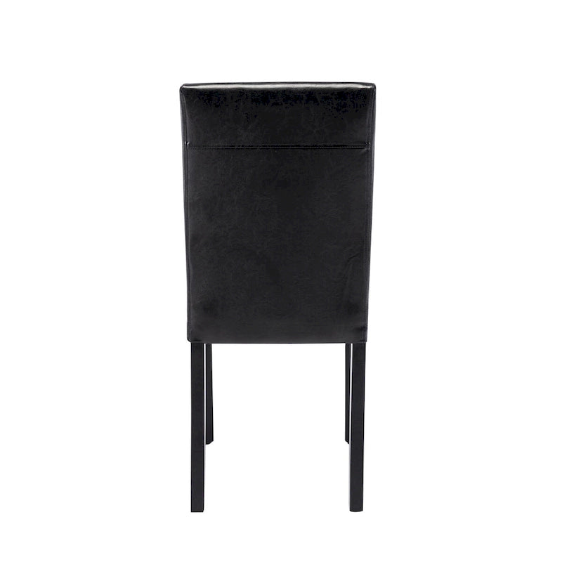 Porthos Home Nate PU Leather Upholstered Dining Chairs with Rubberwood Legs, Set of 4
