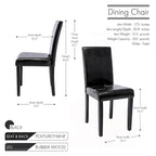 Porthos Home Nate PU Leather Upholstered Dining Chairs with Rubberwood Legs, Set of 4