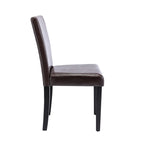 Porthos Home Nate PU Leather Upholstered Dining Chairs with Rubberwood Legs, Set of 4