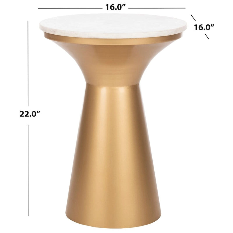 SAFAVIEH Nevada Pedestal End Table - 16 x 16 x 22 - 16Wx16Dx22H