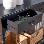 SAFAVIEH Henretta 2-Drawer Console Table - 35.5 W x 13 L x 29.5 H - 35.5 W x 13 L x 29.5 H - 36Wx13Dx30H
