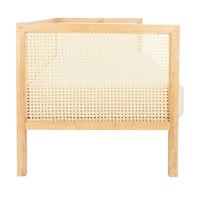 SAFAVIEH Mandie Rattan Sofa - 29 W x 62 D x 30 H - 29Wx62Dx29H