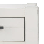 SAFAVIEH Philomene Distressed White 3-Drawer Console Table - 23.5 W x 13 L x 29.5 H - 24Wx13Dx30H