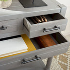 SAFAVIEH Philomene Distressed White 3-Drawer Console Table - 23.5 W x 13 L x 29.5 H - 24Wx13Dx30H